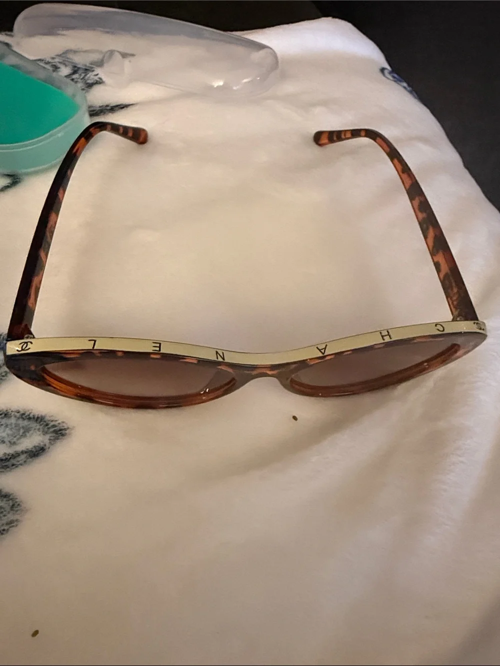 Tortoiseshell Sunglasses with Gold Accent and Brown Lenses